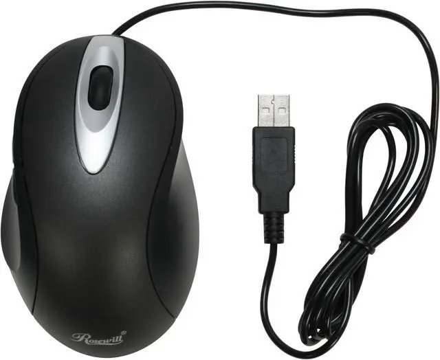 Alt view image 7 of 9 - Rosewill RM-1600L Black 5 Buttons 1 x Wheel USB Laser 1600 dpi Mouse