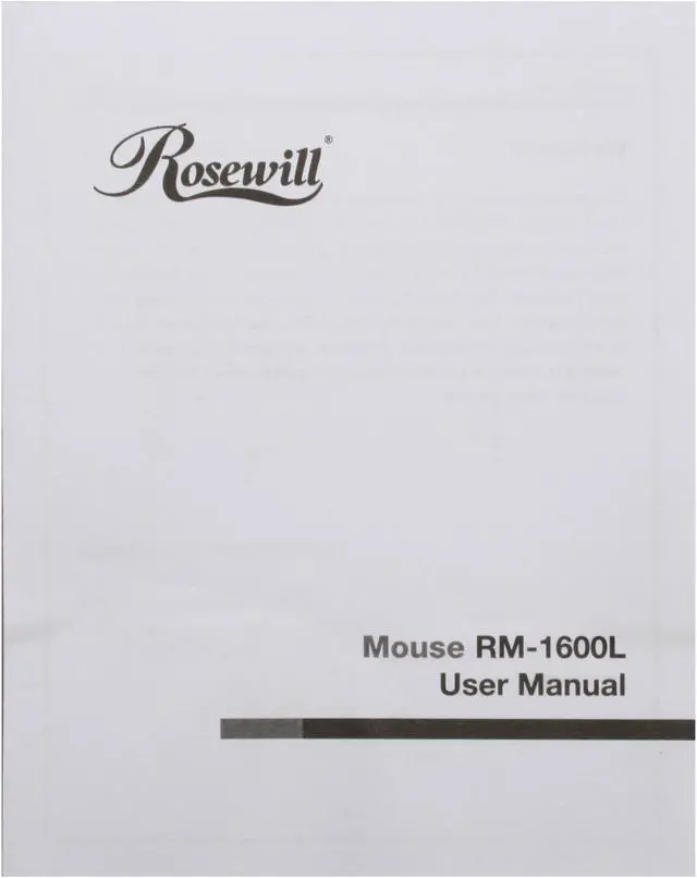 Alt view image 8 of 9 - Rosewill RM-1600L Black 5 Buttons 1 x Wheel USB Laser 1600 dpi Mouse