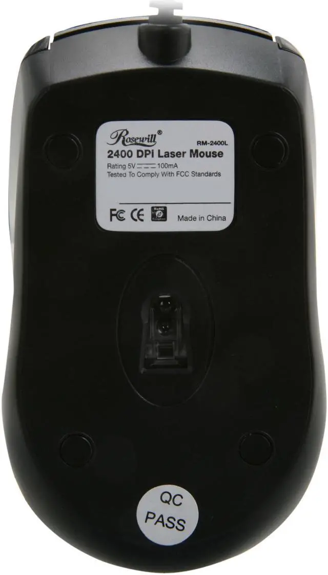 Alt view image 4 of 5 - Rosewill RM-2400L 6 Buttons 1 x Wheel USB Wired Laser Mouse