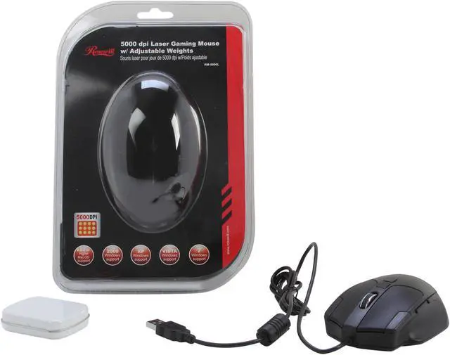 Alt view image 7 of 7 - Rosewill RM-5000L 5000 DPI Laser Gaming Mouse w/ Adjustable Weights