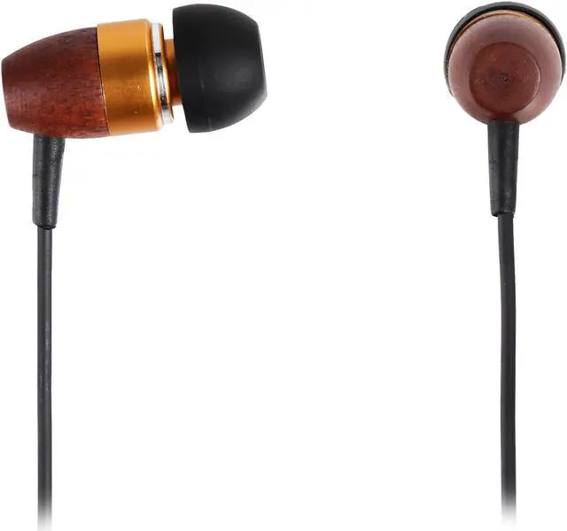 Main image of Rosewill Brown / Gold Canal High Fidelity Passive Noise Isolating Rosewood Earbuds - RHTS-11002