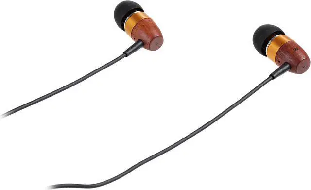 Alt view image 4 of 5 - Rosewill Brown / Gold Canal High Fidelity Passive Noise Isolating Rosewood Earbuds - RHTS-11002