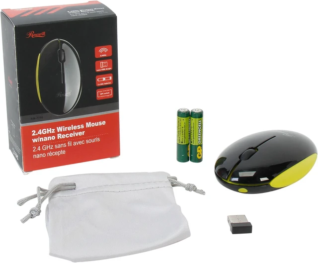 Alt view image 6 of 6 - Rosewill RM-7700 2.4GHz Wireless Optical Mouse w/ Nano Receiver