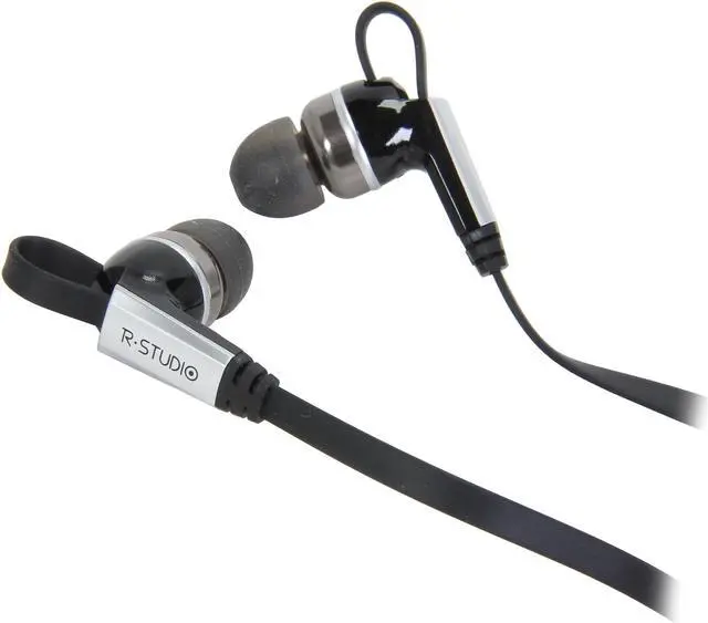 Alt view image 2 of 5 - Rosewill Noise Isolating Earbuds - 3.5mm Connector, Tangle-free Flat Cable, R-Studio E-860