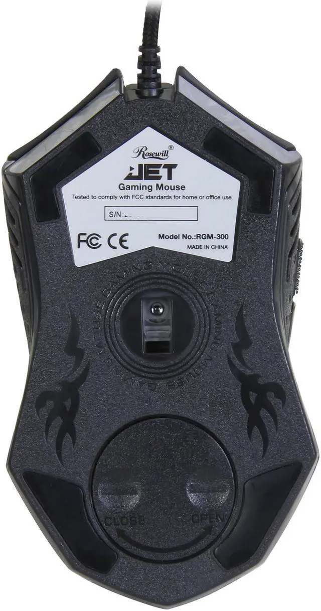 Alt view image 4 of 6 - Rosewill JET Black Wired Optical Mouse - RGM-300