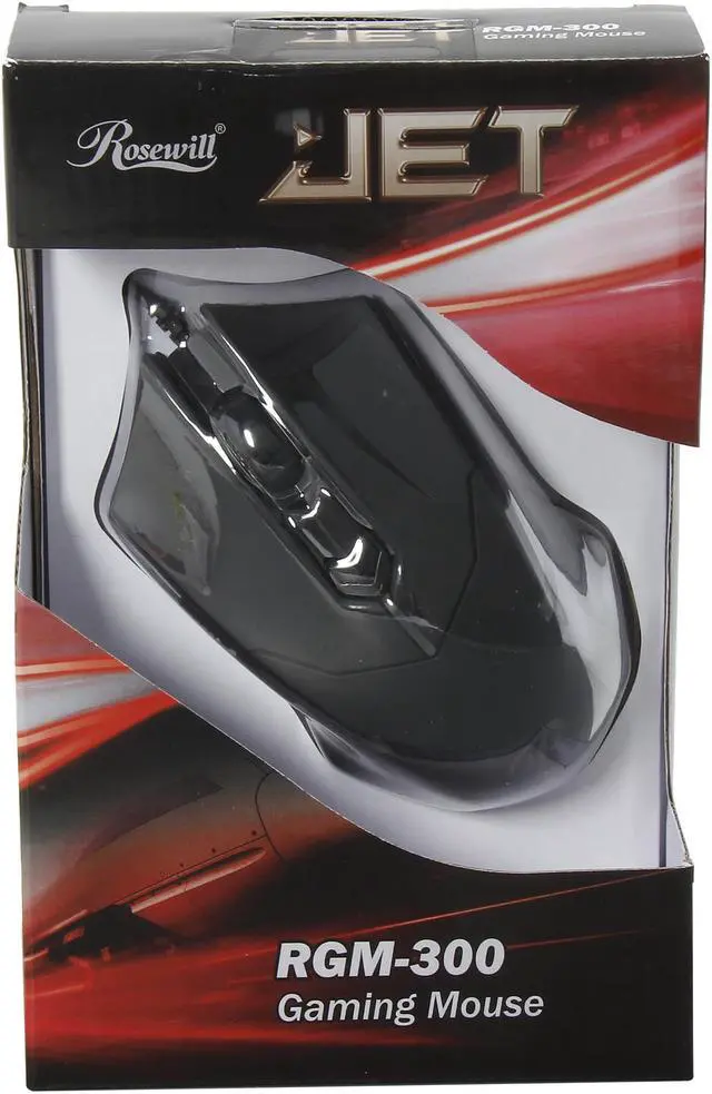 Alt view image 6 of 6 - Rosewill JET Black Wired Optical Mouse - RGM-300