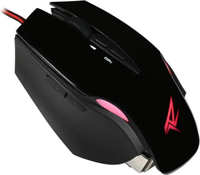 Main image of Rosewill RGM-1100 Laser Gaming Mouse, Aluminum Bottom, Adjustable DPI up to 8200, 7 Buttons - 6 Programmable, 6 Adjustable Weights