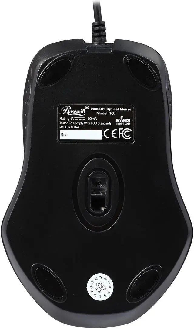Alt view image 4 of 5 - Rosewill 4 Buttons x 1 Wheel USB Wired Optical Mouse - RM-D2U