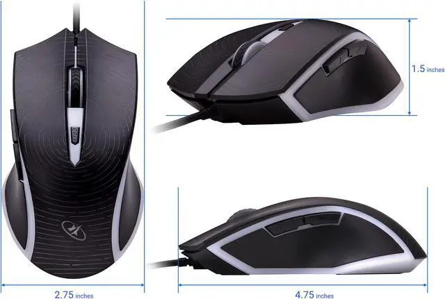 Alt view image 6 of 9 - Rosewill 4000 dpi Rainbow Backlit Optical Wired Gaming Mouse (NEON M53)
