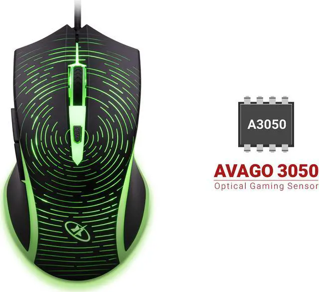 Alt view image 4 of 9 - Rosewill 4000 dpi Rainbow Backlit Optical Wired Gaming Mouse (NEON M53)