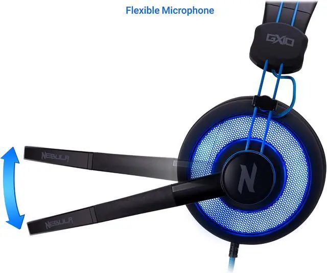 Alt view image 2 of 9 - Rosewill NEBULA GX10 Gaming Headset with Microphone for PC / PS4 / Mac & Blue Backlight