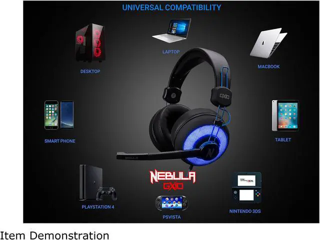 Alt view image 7 of 9 - Rosewill NEBULA GX10 Gaming Headset with Microphone for PC / PS4 / Mac & Blue Backlight