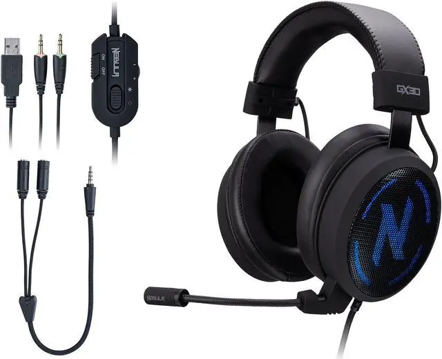 Main image of Rosewill NEBULA GX30 Gaming Headset with Microphone for PC / PS4 / Mac & RGB Backlight