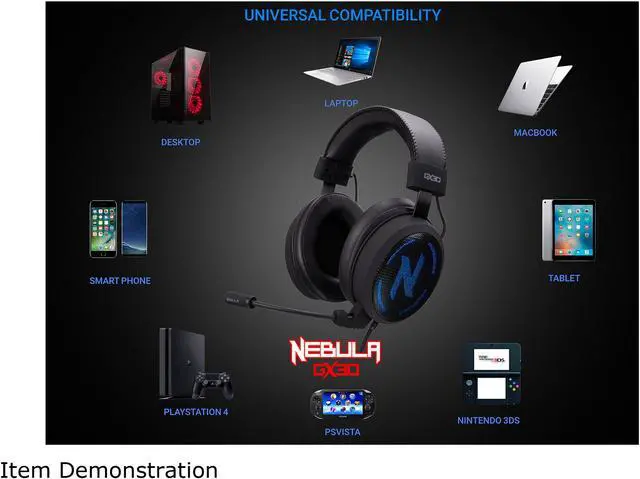 Alt view image 7 of 9 - Rosewill NEBULA GX30 Gaming Headset with Microphone for PC / PS4 / Mac & RGB Backlight