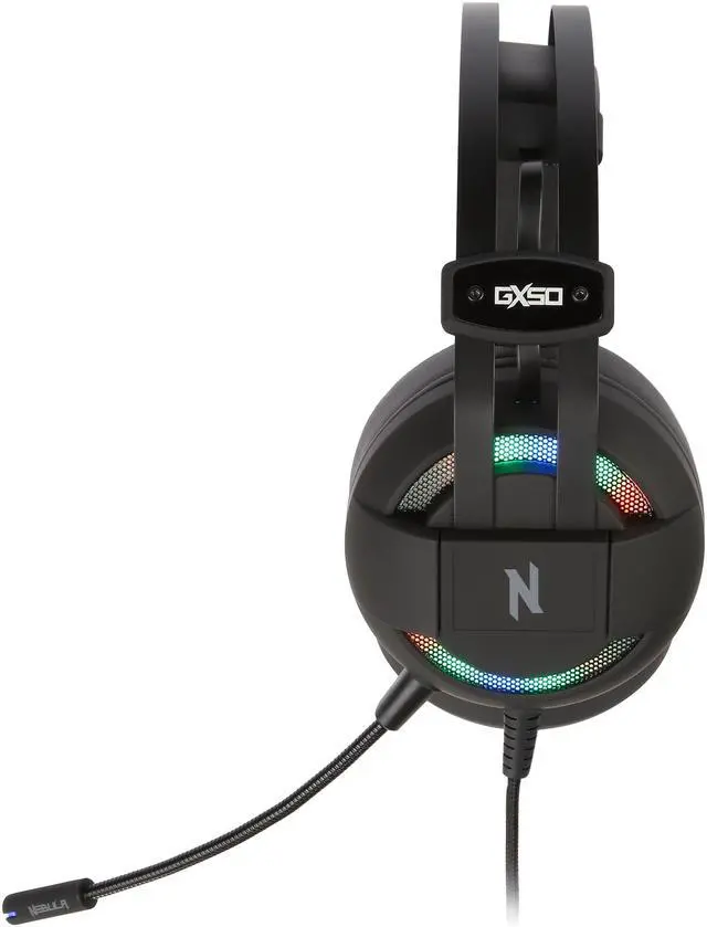 Alt view image 2 of 7 - Rosewill NEBULA GX50 Gaming Headset with Detachable Microphone & RGB Backlight