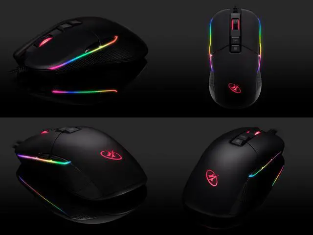 Alt view image 6 of 7 - Rosewill NEON M62 Ambidextrous Wired Gaming Mouse, On-The-Fly 10000 DIP, Ergonomic Ambidextrous Hand Grips, 9 Programmable Buttons, 12 RGB Backlight Modes