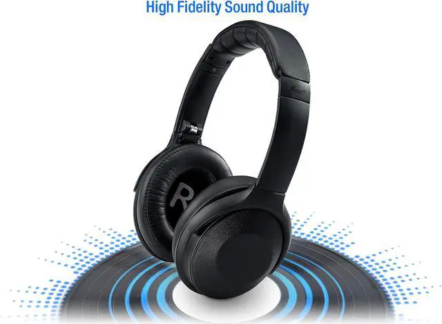 Alt view image 3 of 5 - Rosewill Active Noise Cancelling (ANC) Wireless Bluetooth Headphones Over Ear Headset, Foldable and Portable for Travel - Audiowave H9000