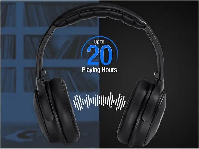 Alt view image 4 of 5 - Rosewill Active Noise Cancelling (ANC) Wireless Bluetooth Headphones Over Ear Headset, Foldable and Portable for Travel - Audiowave H9000