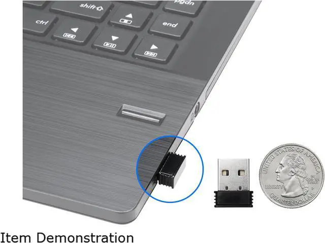 Alt view image 5 of 7 - Rosewill Wireless Optical Computer Mouse, Compact, Travel Friendly, Office Style, Adjustable DPI, 4 Buttons, USB - Blue