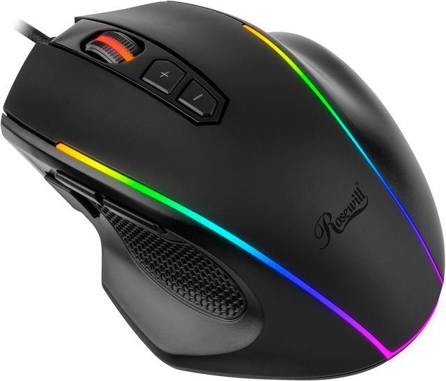 Open Box: Rosewill NEON M54 RGB Gaming Mouse with Adjustable Weight Tuning  and Interchangeable Side Plates, On-The-Fly 7200 dpi Optical Sensor, 8  Programmable Buttons, 11 Dynamic RGB LED Backlight Modes 