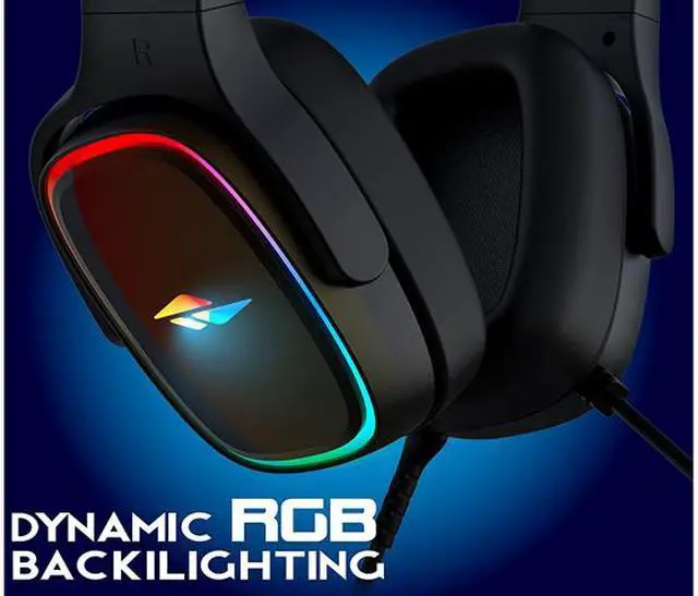 Alt view image 4 of 9 - Rosewill SAROS C150XS 7.1 Surround Sound USB Pro Gaming Headset, 50mm Full Spectrum Driver, Noise Reduction Microphone, In-Line Controls, Dynamic RGB Backlighting, For PS4, PS5, PC, Laptop, mobile