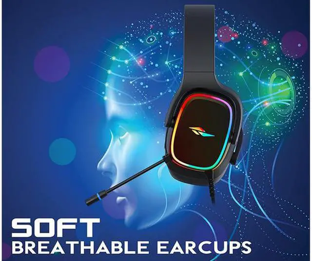 Alt view image 5 of 9 - Rosewill SAROS C150XS 7.1 Surround Sound USB Pro Gaming Headset, 50mm Full Spectrum Driver, Noise Reduction Microphone, In-Line Controls, Dynamic RGB Backlighting, For PS4, PS5, PC, Laptop, mobile