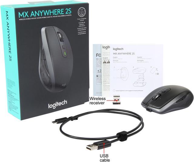 Alt view image 7 of 6 - Logitech MX ANYWHERE 2S Wireless Mouse Graphite