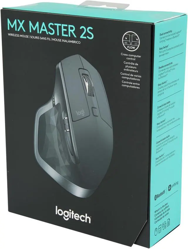 Alt view image 7 of 7 - Logitech MX Master 2S Wireless Mouse with FLOW Cross-Computer Control and File Sharing for PC and Mac