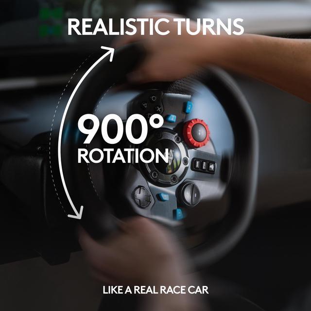 Alt view image 5 of 9 - Logitech G29 Driving Force Racing Wheel for PS5, PS4 and PC