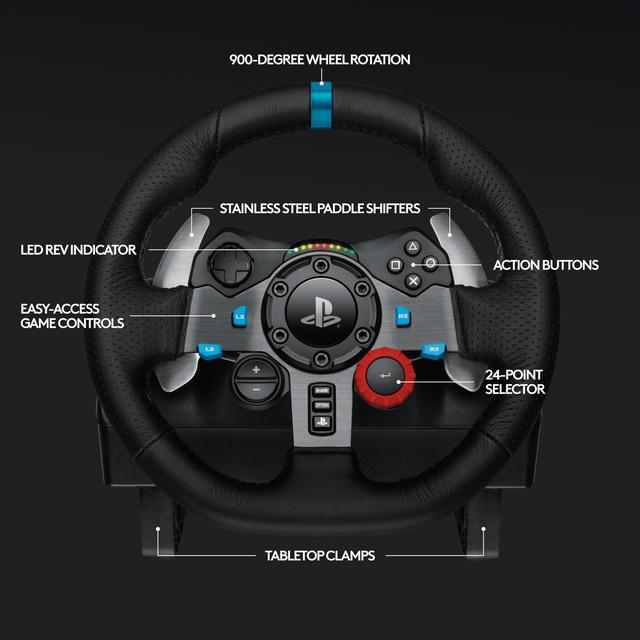 Alt view image 7 of 9 - Logitech G29 Driving Force Racing Wheel for PS5, PS4 and PC
