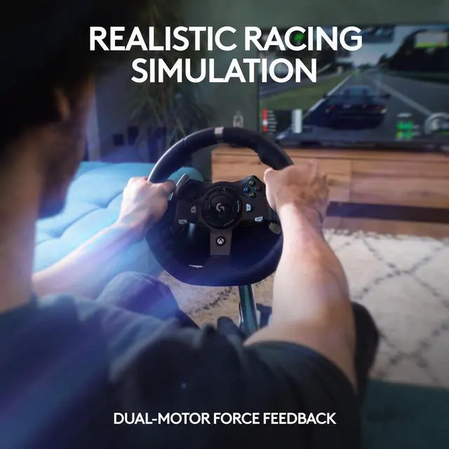 Alt view image 2 of 9 - Logitech G920 Driving Force Racing Wheel for Xbox Series X|S, Xbox One and PC