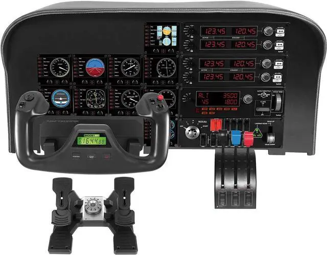 Alt view image 5 of 5 - Logitech G Flight Professional Simulation Rudder Pedals With Toe Brake