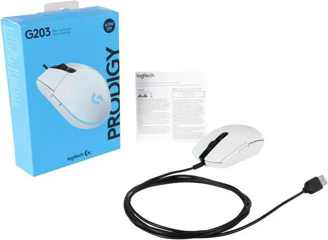 Alt view image 5 of 5 - Logitech G203 Prodigy Wired Gaming Mouse - White