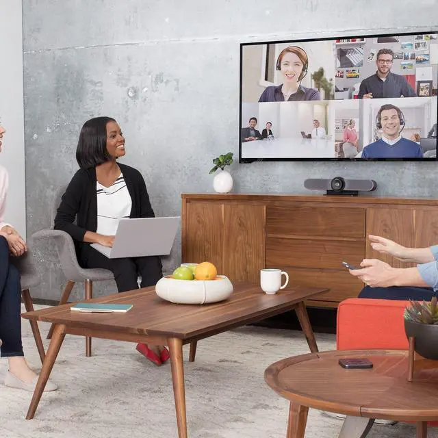 Alt view image 6 of 8 - Logitech MeetUp Video Conferencing System, Ultra HD 4K/1080p/720p, 3 Microphones/Adjustable Speakers, Wide Field of View 120°, PC/Mac/Laptop/Macbook/Tablet - Black