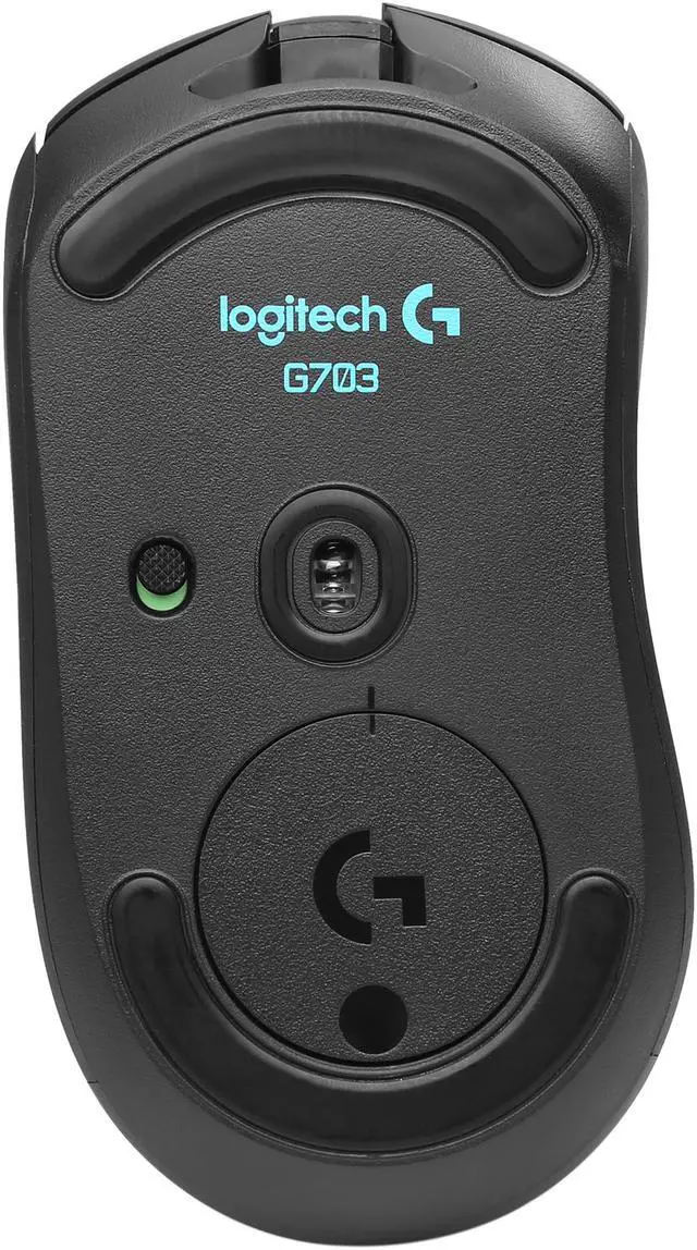 Alt view image 6 of 8 - Logitech G703 LIGHTSPEED Wireless Gaming Mouse, RGB Lighting, 12,000 dpi, Black, with POWERPLAY Wireless Charging Compatibility