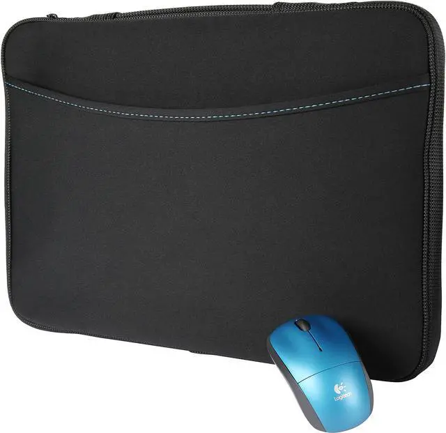 Alt view image 2 of 10 - Logitech M217 Wireless Mouse with 16.0" Laptop Sleeve (Blue Mouse)