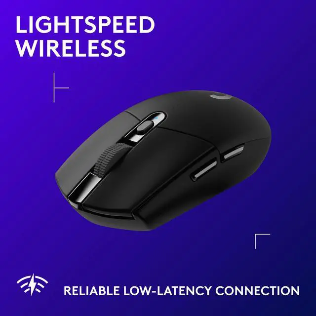 Alt view image 4 of 9 - Logitech G305 LIGHTSPEED Wireless Gaming Mouse, Hero 12K Sensor, 12,000 DPI, Lightweight, 6 Programmable Buttons, 250h Battery Life, On-Board Memory, PC/Mac - Black