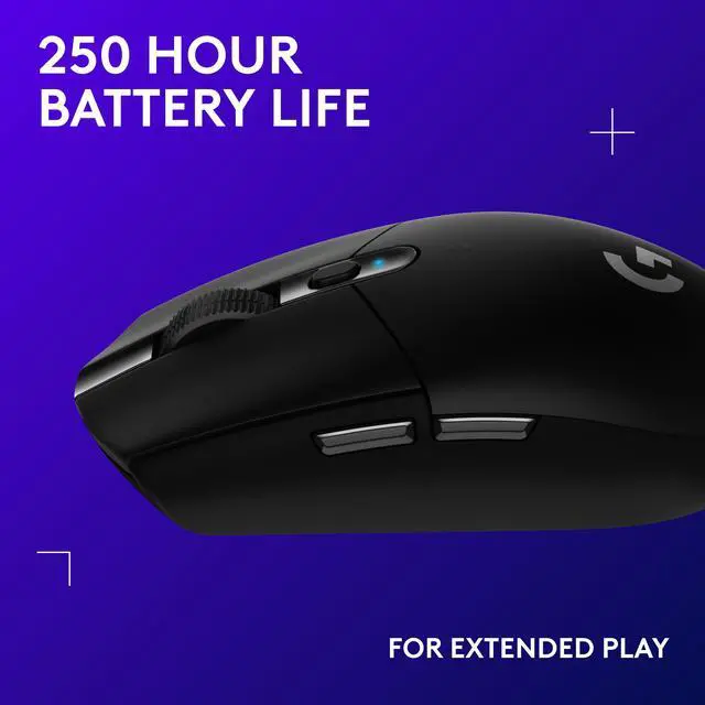 Alt view image 5 of 9 - Logitech G305 LIGHTSPEED Wireless Gaming Mouse, Hero 12K Sensor, 12,000 DPI, Lightweight, 6 Programmable Buttons, 250h Battery Life, On-Board Memory, PC/Mac - Black