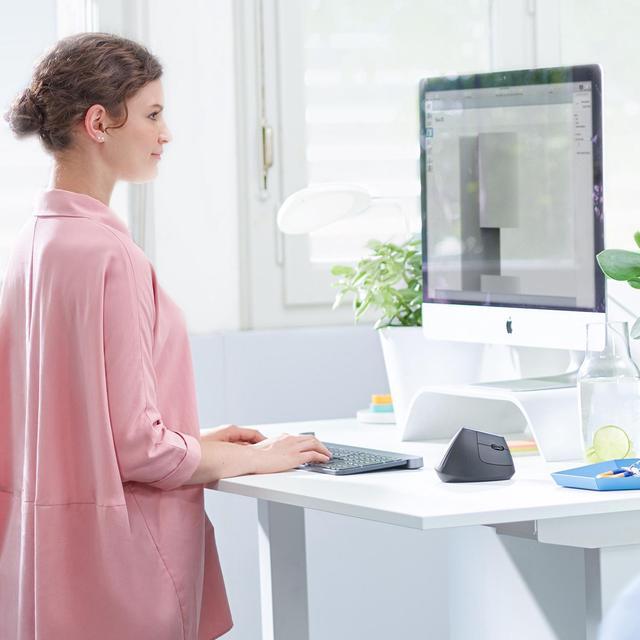 Alt view image 11 of 11 - Logitech MX Vertical Wireless Mouse – Advanced Ergonomic Design Reduces Muscle Strain, Control and Move Content Between 3 Windows and Apple Computers (Bluetooth or USB), Rechargeable, Graphite