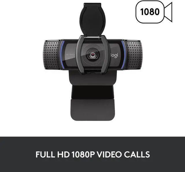 Alt view image 3 of 8 - Logitech C920s HD Pro Webcam, Full HD 1080p/30fps Video Calling, Clear Stereo Audio, HD Light Correction, Works with Skype, Zoom, FaceTime, Hangouts, PC/Mac/Laptop/Macbook/Tablet - Black