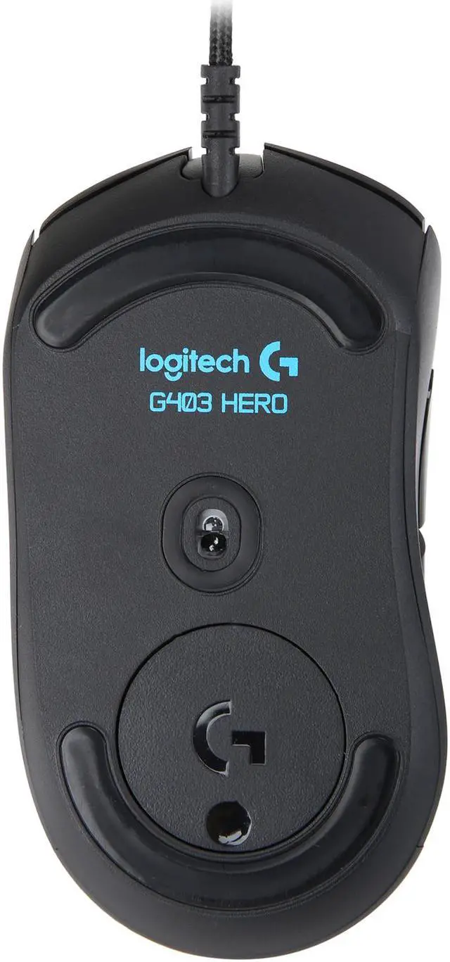 Alt view image 5 of 6 - Logitech G403 Hero 25K Gaming Mouse, Lightsync RGB, Lightweight 87G+10G optional, Braided Cable, 25, 600 DPI, Rubber Side Grips