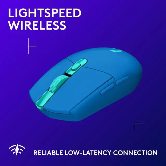 Alt view image 3 of 9 - Logitech G305 LIGHTSPEED Wireless Gaming Mouse, Hero 12K Sensor, 12,000 DPI, Lightweight, 6 Programmable Buttons, 250h Battery Life, On-Board Memory, PC/Mac - Blue