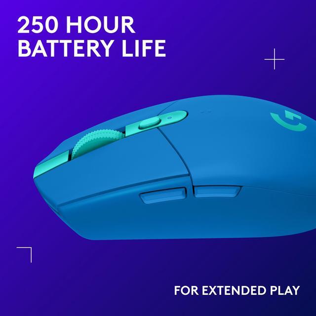Alt view image 4 of 9 - Logitech G305 LIGHTSPEED Wireless Gaming Mouse, Hero 12K Sensor, 12,000 DPI, Lightweight, 6 Programmable Buttons, 250h Battery Life, On-Board Memory, PC/Mac - Blue