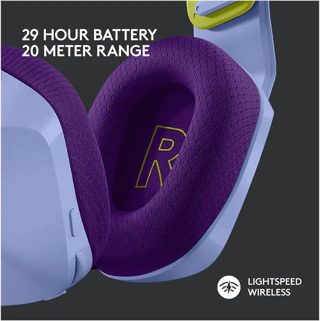 Alt view image 3 of 10 - Logitech G733 LIGHTSPEED Wireless Gaming Headset with suspension headband, LIGHTSYNC RGB, Blue VO!CE mic technology and PRO-G audio drivers - Lilac