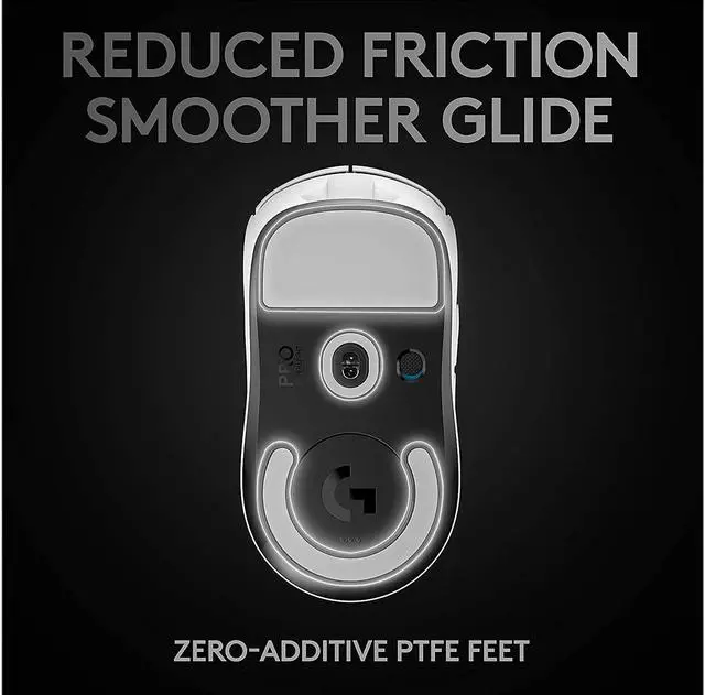 Alt view image 5 of 9 - Logitech G PRO X SUPERLIGHT Wireless Gaming Mouse, Ultra-Lightweight, HERO 25K Sensor, 25,600 DPI, 5 Programmable Buttons, Long Battery Life, Compatible with PC / Mac - White