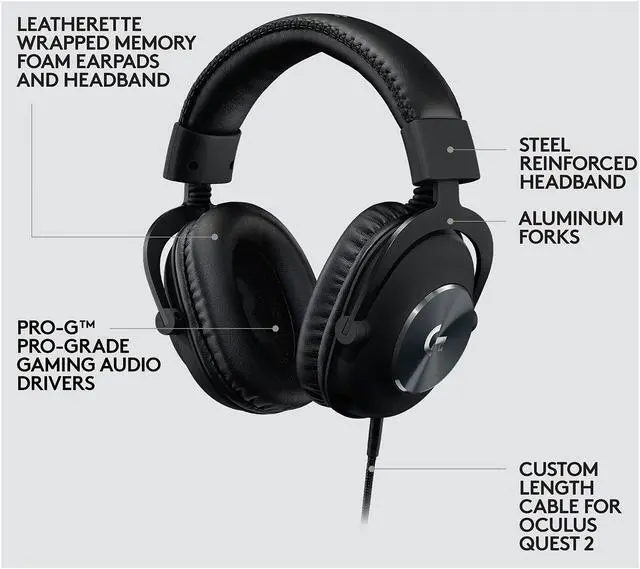 Alt view image 6 of 6 - Logitech G PRO Gaming Headset for Meta Quest 2