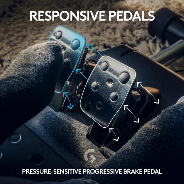 Alt view image 6 of 9 - Logitech G923 Racing Wheel and Pedals for PS5, PS4 and PC