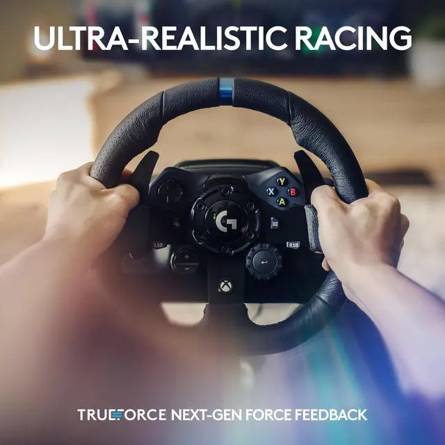 Alt view image 2 of 9 - Logitech G923 TRUEFORCE Sim Racing Wheel for Xbox Series S|X, Xbox One & PC