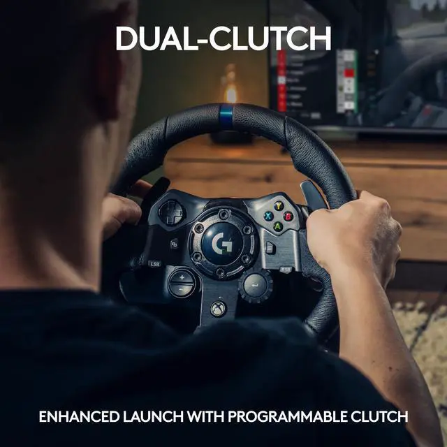 Alt view image 4 of 9 - Logitech G923 TRUEFORCE Sim Racing Wheel for Xbox Series S|X, Xbox One & PC