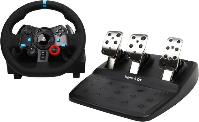 Logitech G29 Driving Force Racing Wheel and driving-simulation environment.